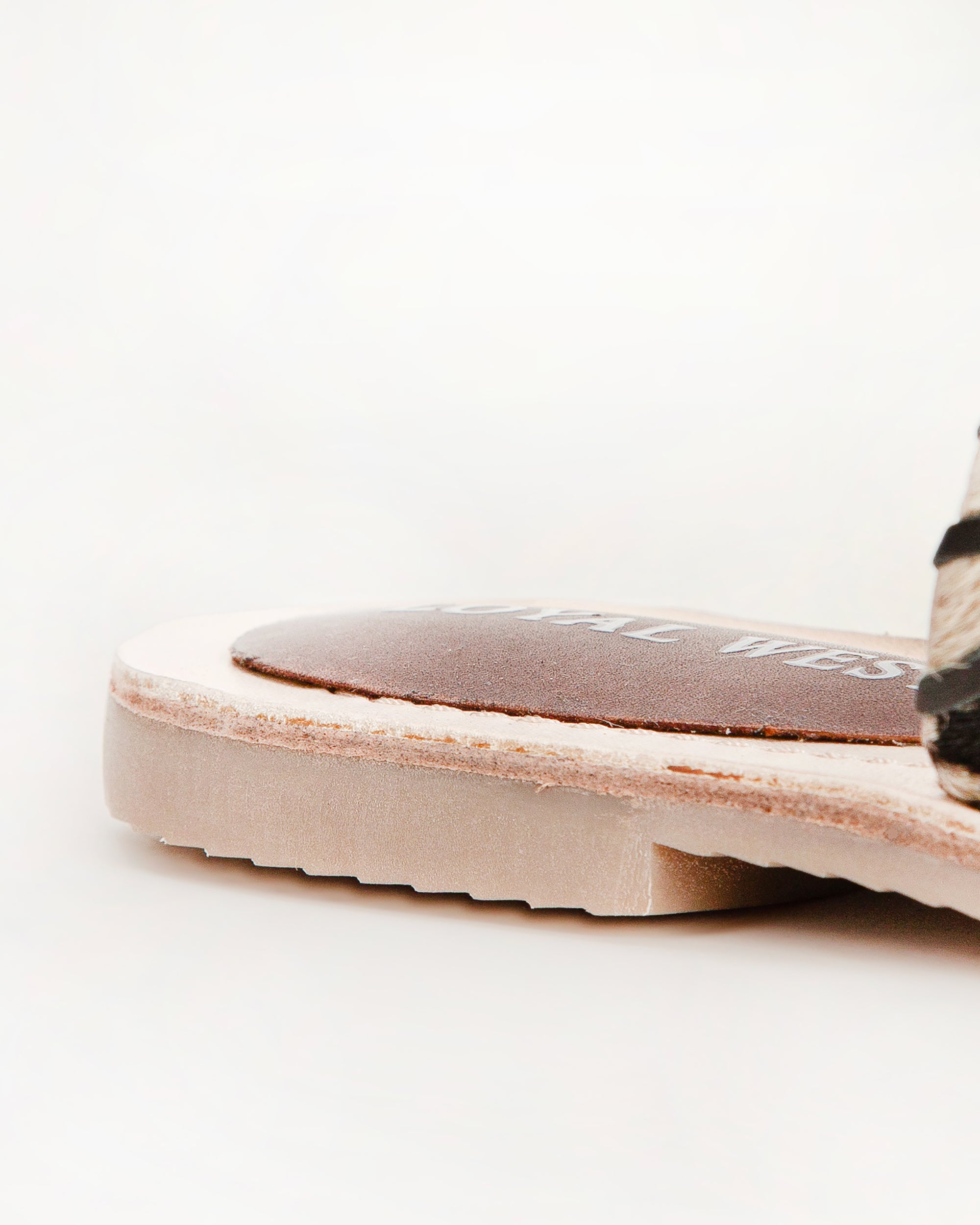 Mesa Wanderer Sandals - Black And White Cowhide