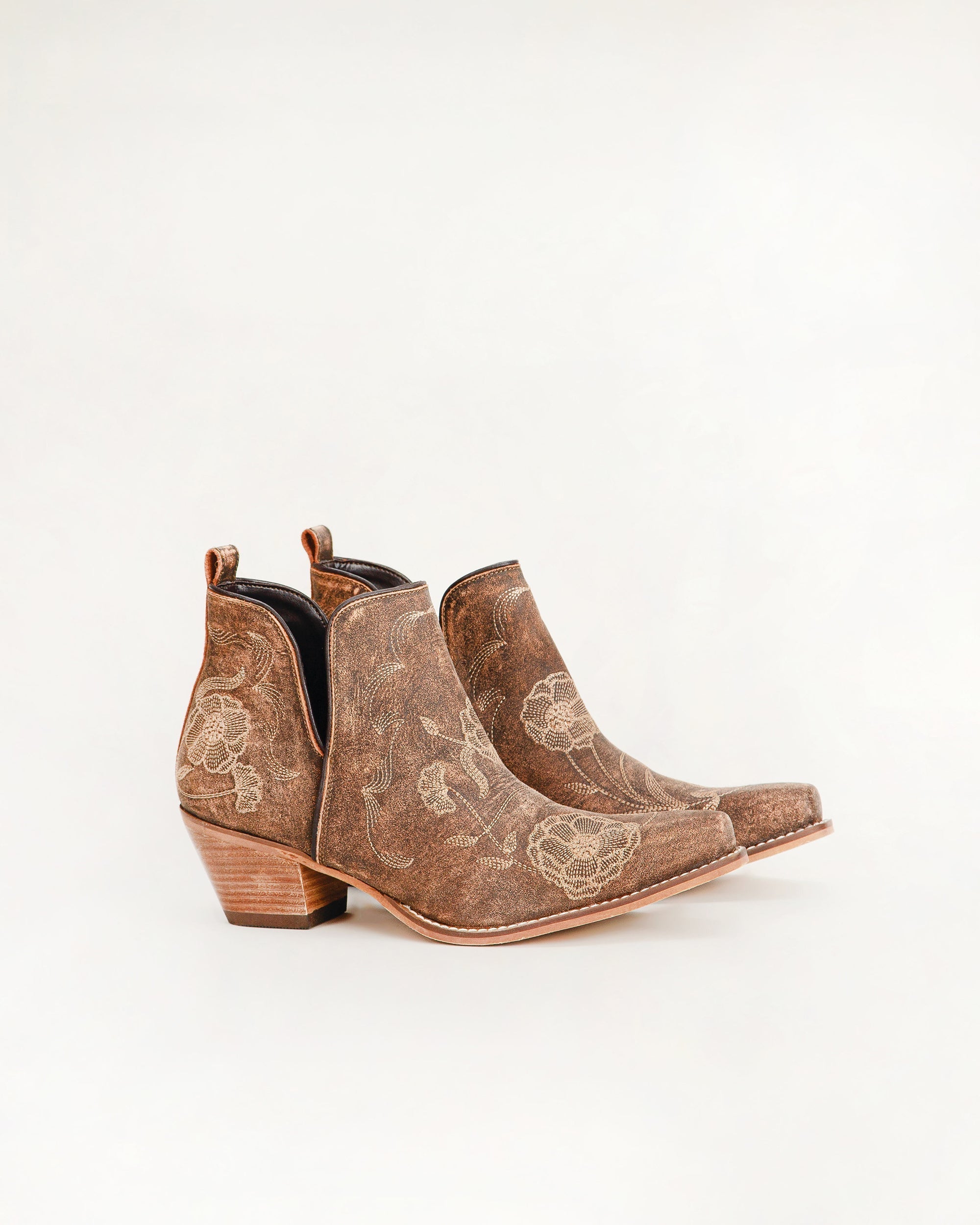 South West Booties Brown Calfskin