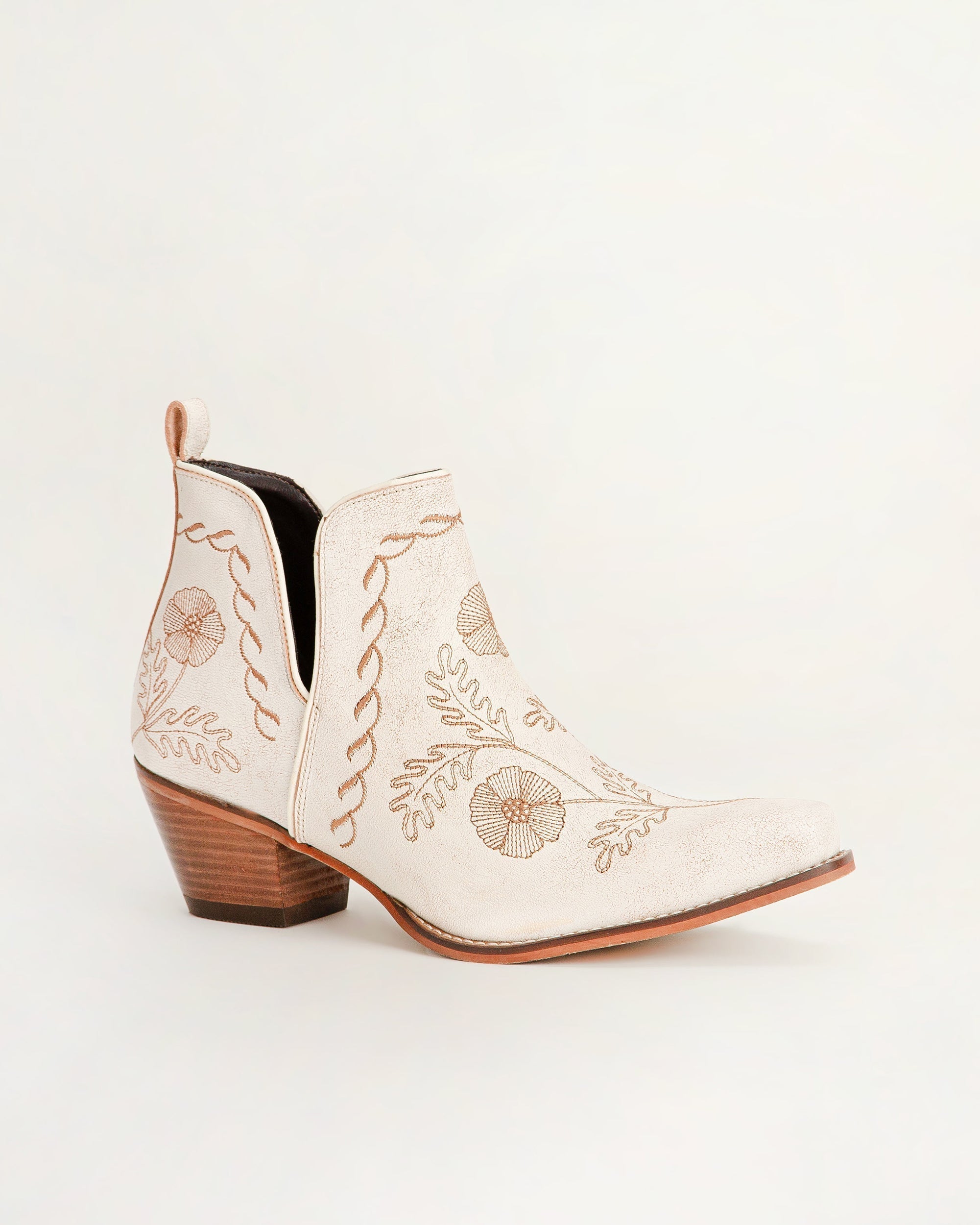 South West Booties White Calfskin