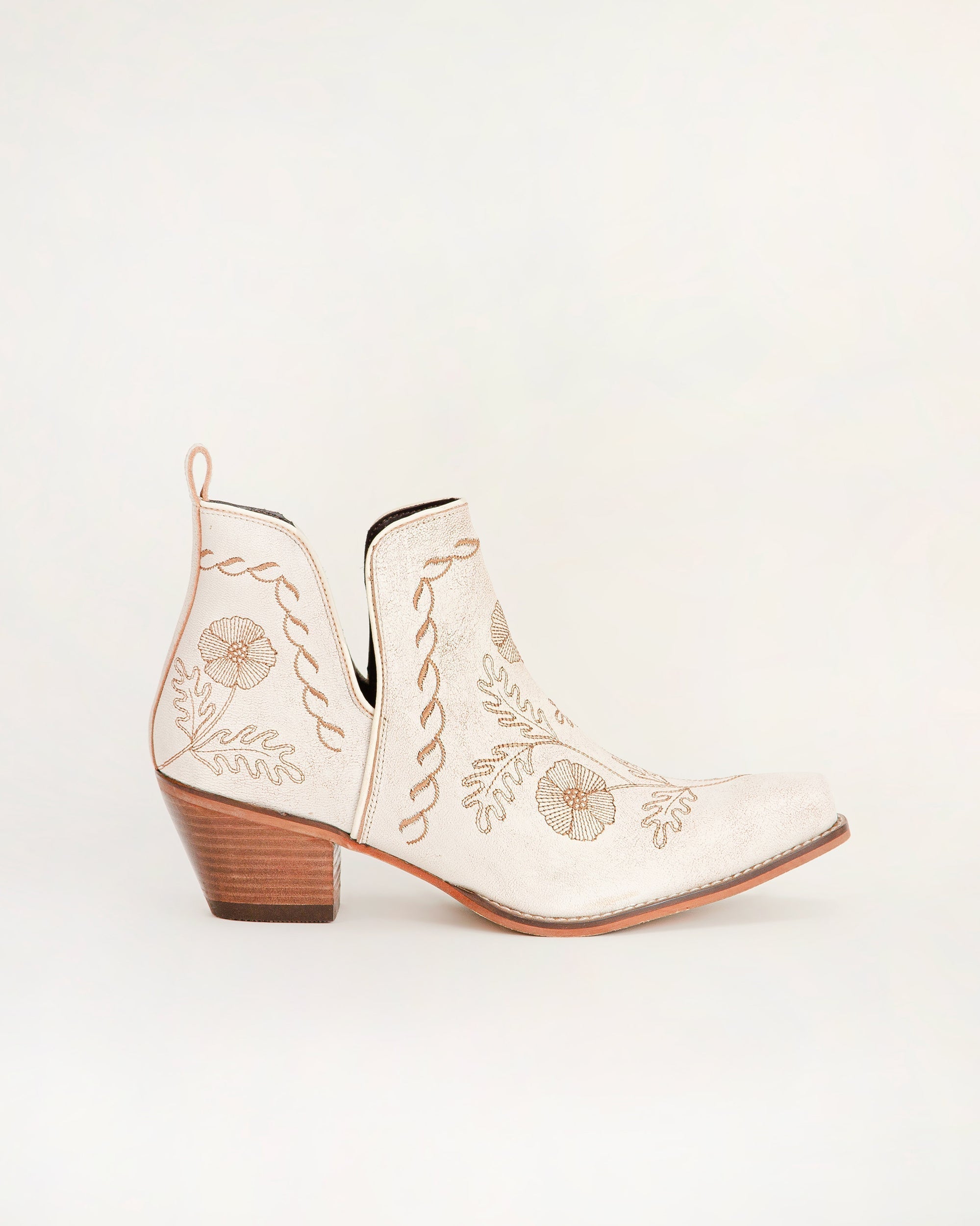 South West Booties White Calfskin