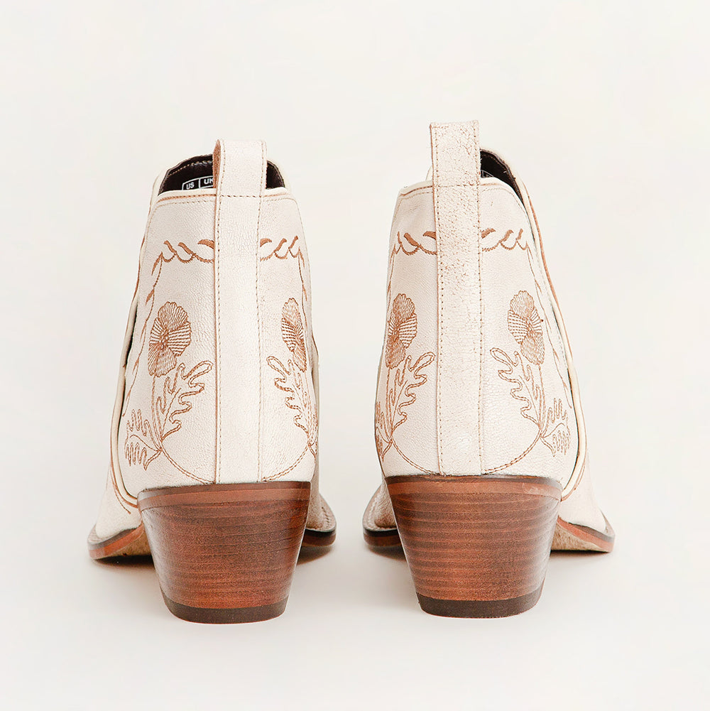 South West Booties White Calfskin