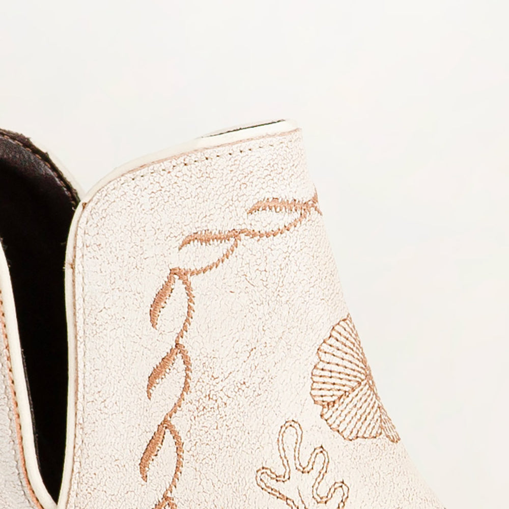South West Booties White Calfskin