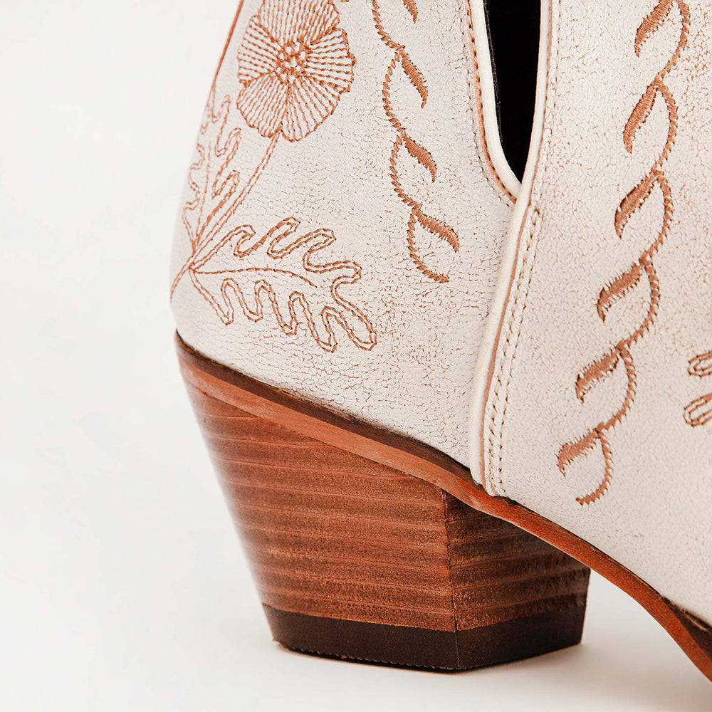South West Booties White Calfskin
