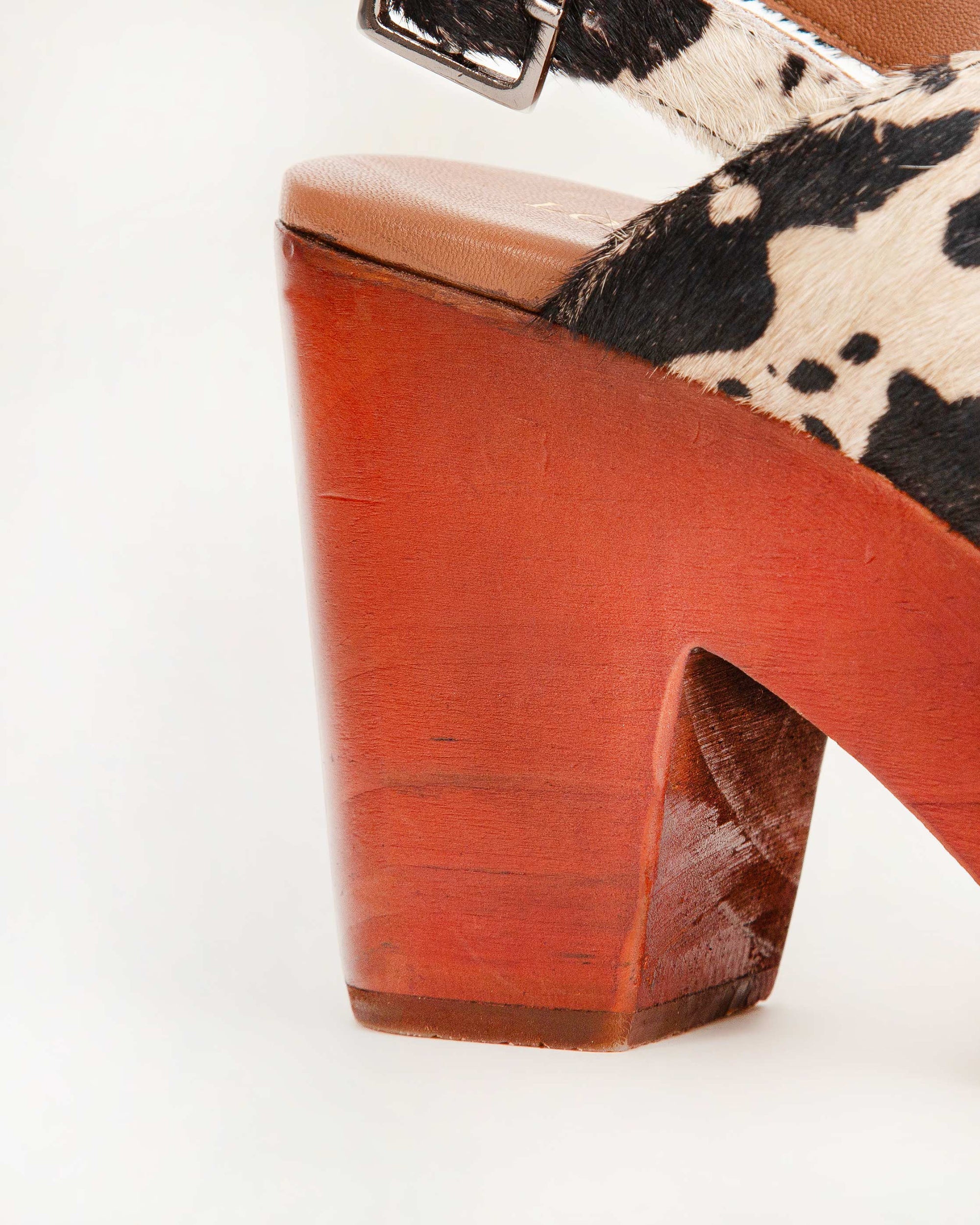 Dana Sandals - Black And White Cowhide