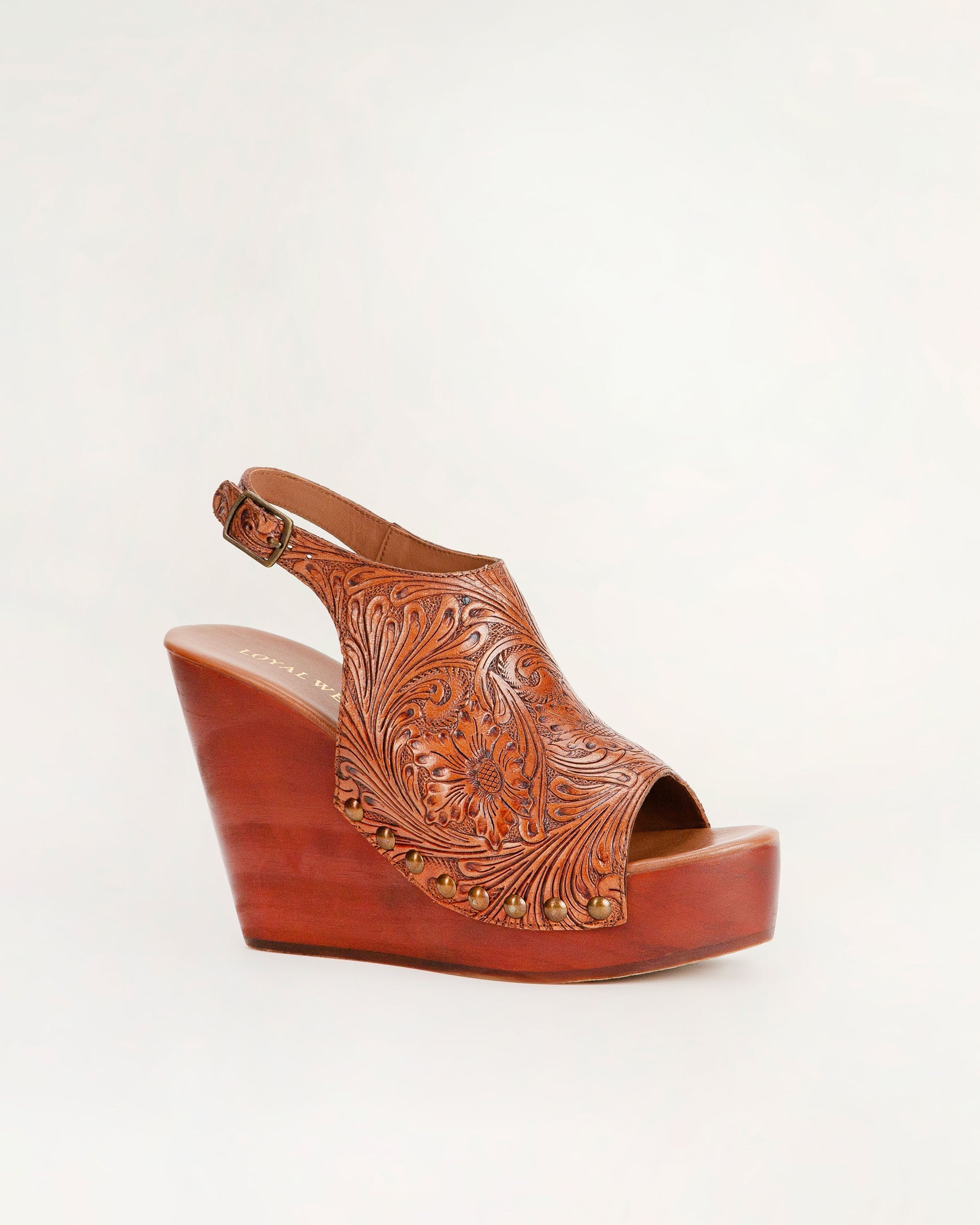 Amelia Sandals Handtooled Leather