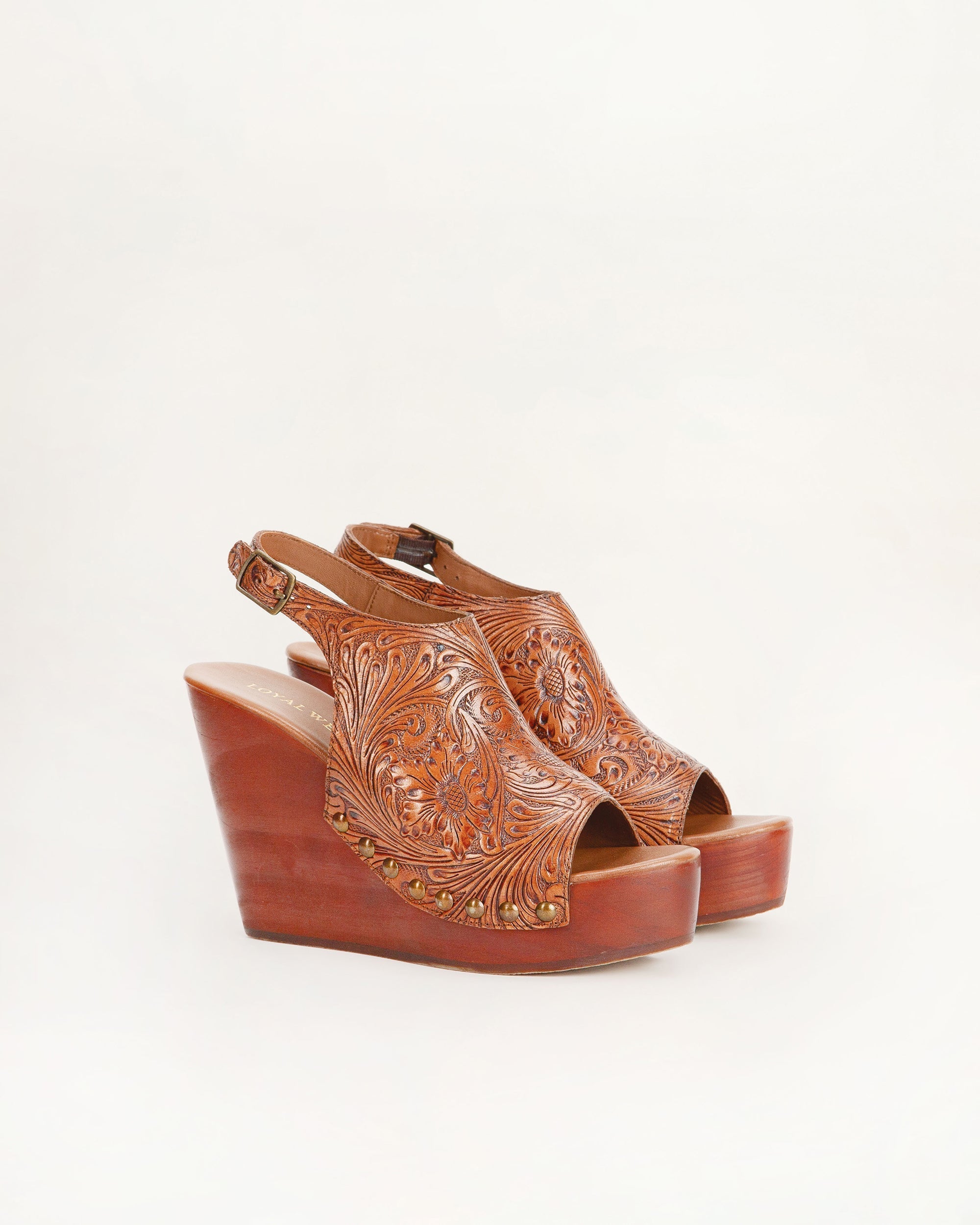 Amelia Sandals Handtooled Leather
