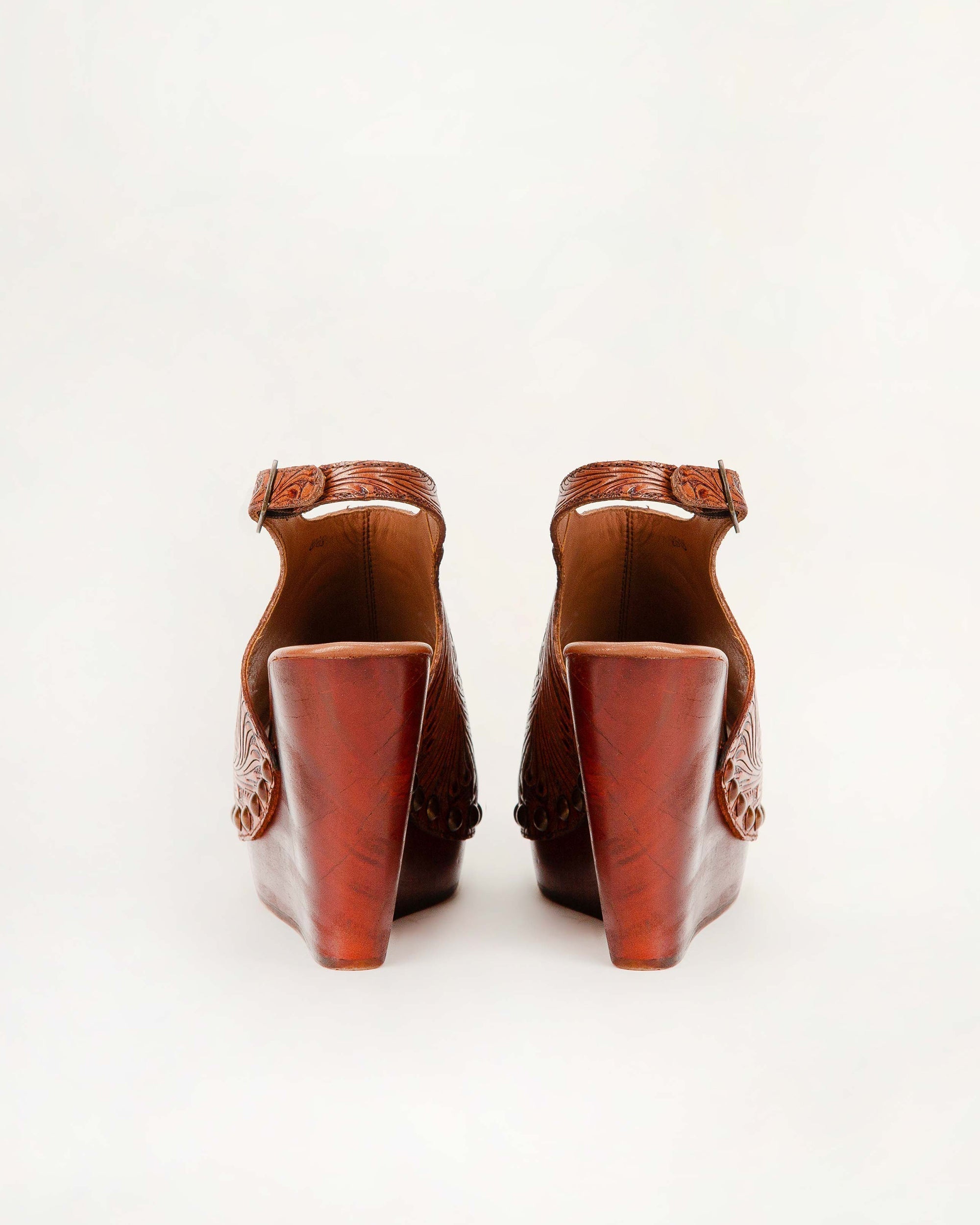 Amelia Sandals Handtooled Leather