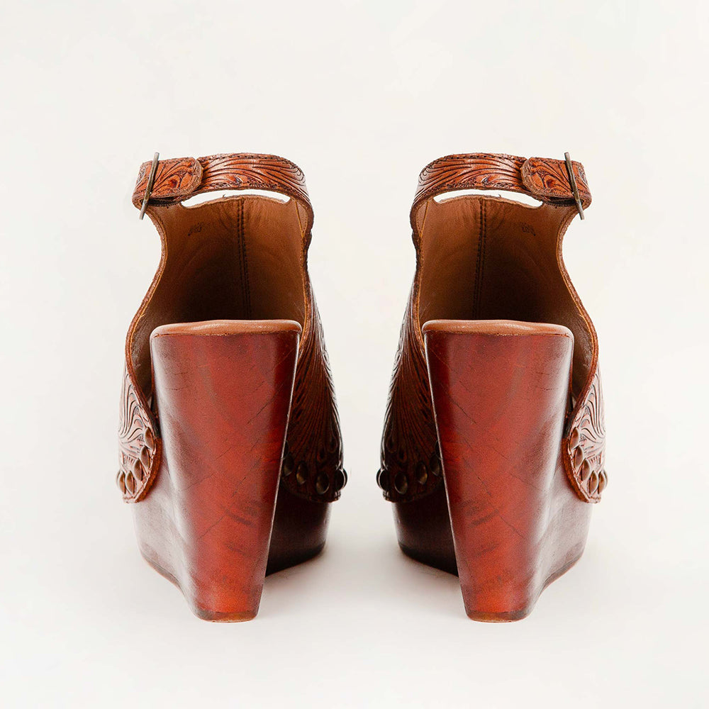 Amelia Sandals Handtooled Leather