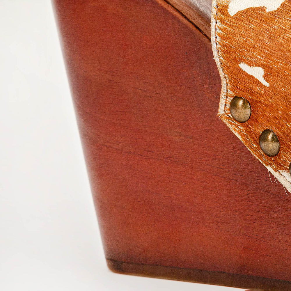 Amelia Sandals Brown And White Cowhide