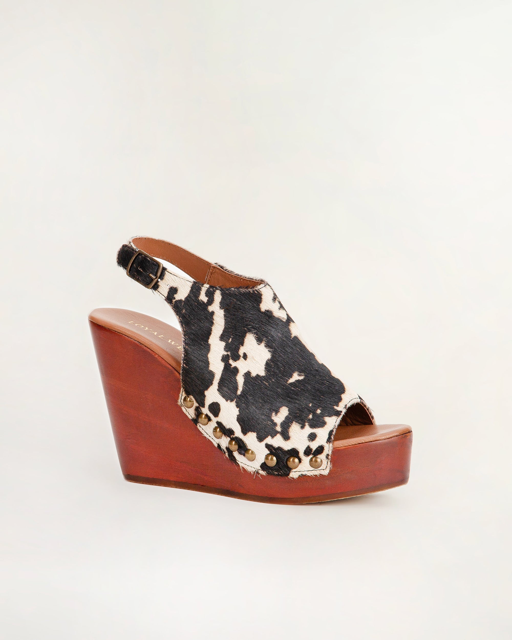 Amelia Sandals Black And White Cowhide