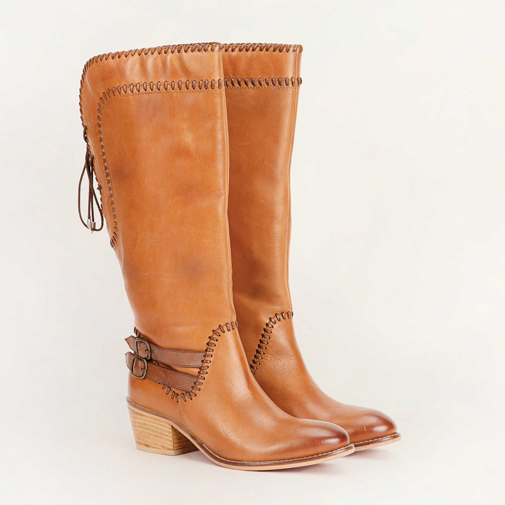 Dusty Trail High Boot In Calfskin