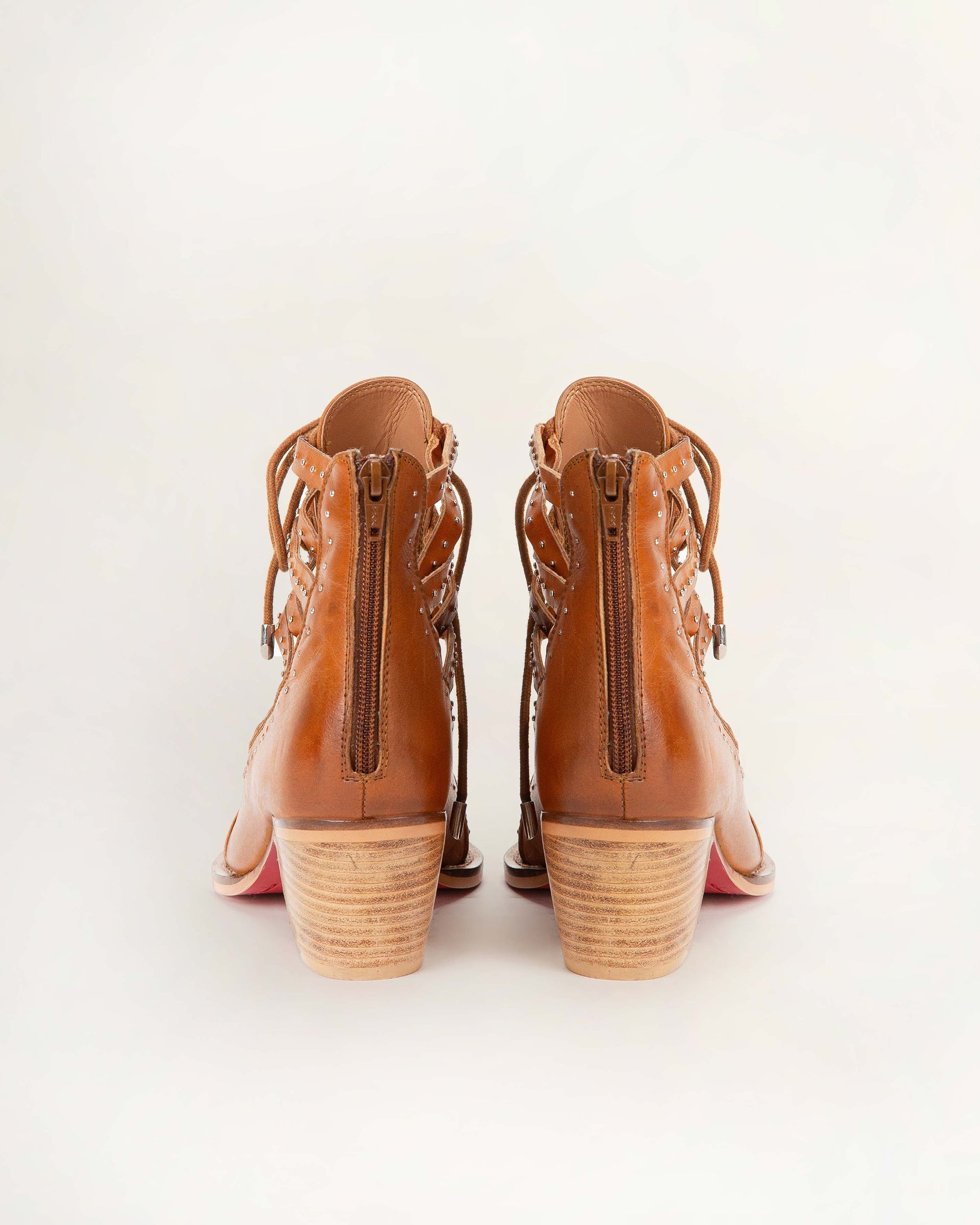 Lace Up Booties In Calfskin