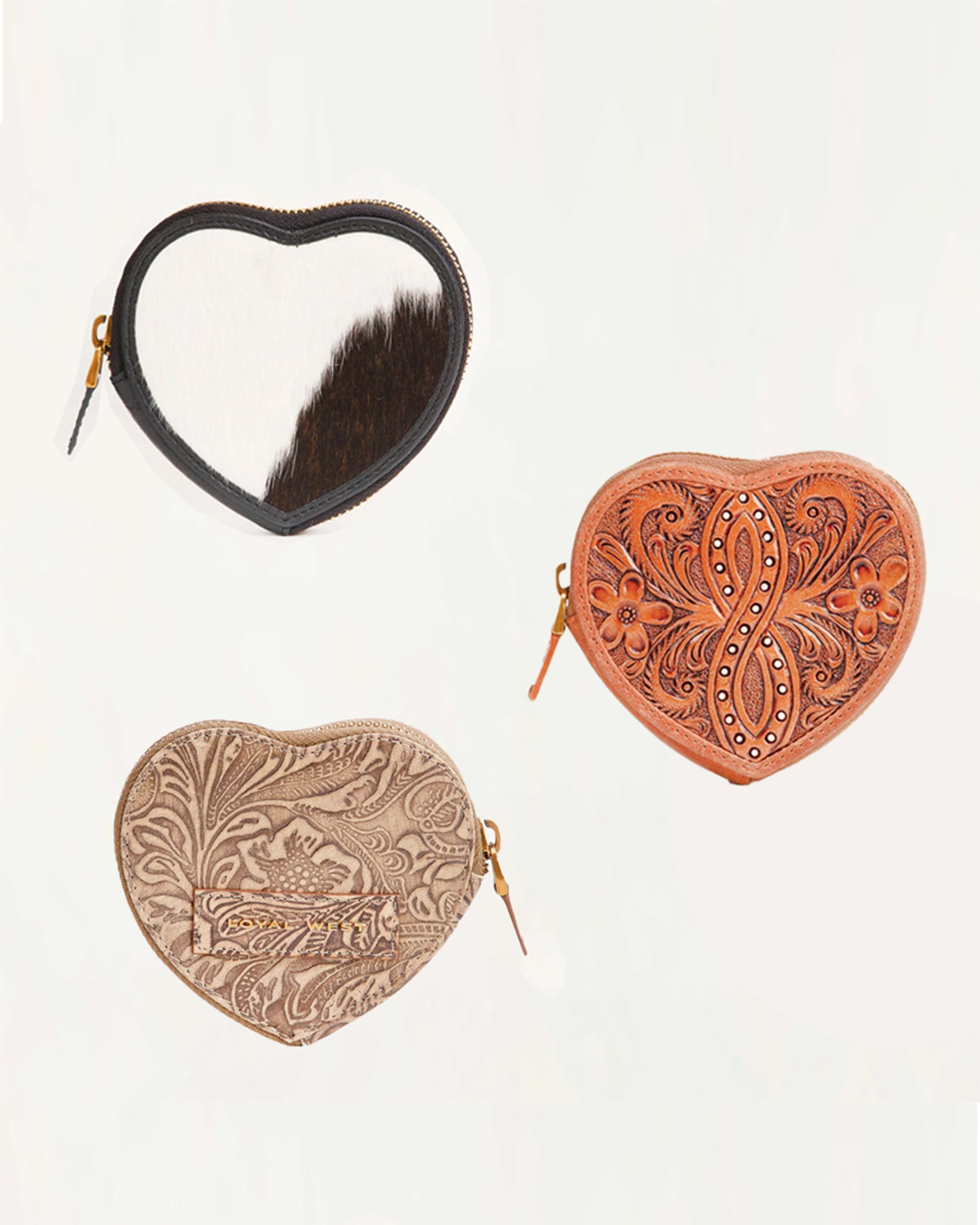 Cupid Coin Pouch Embossed Floral