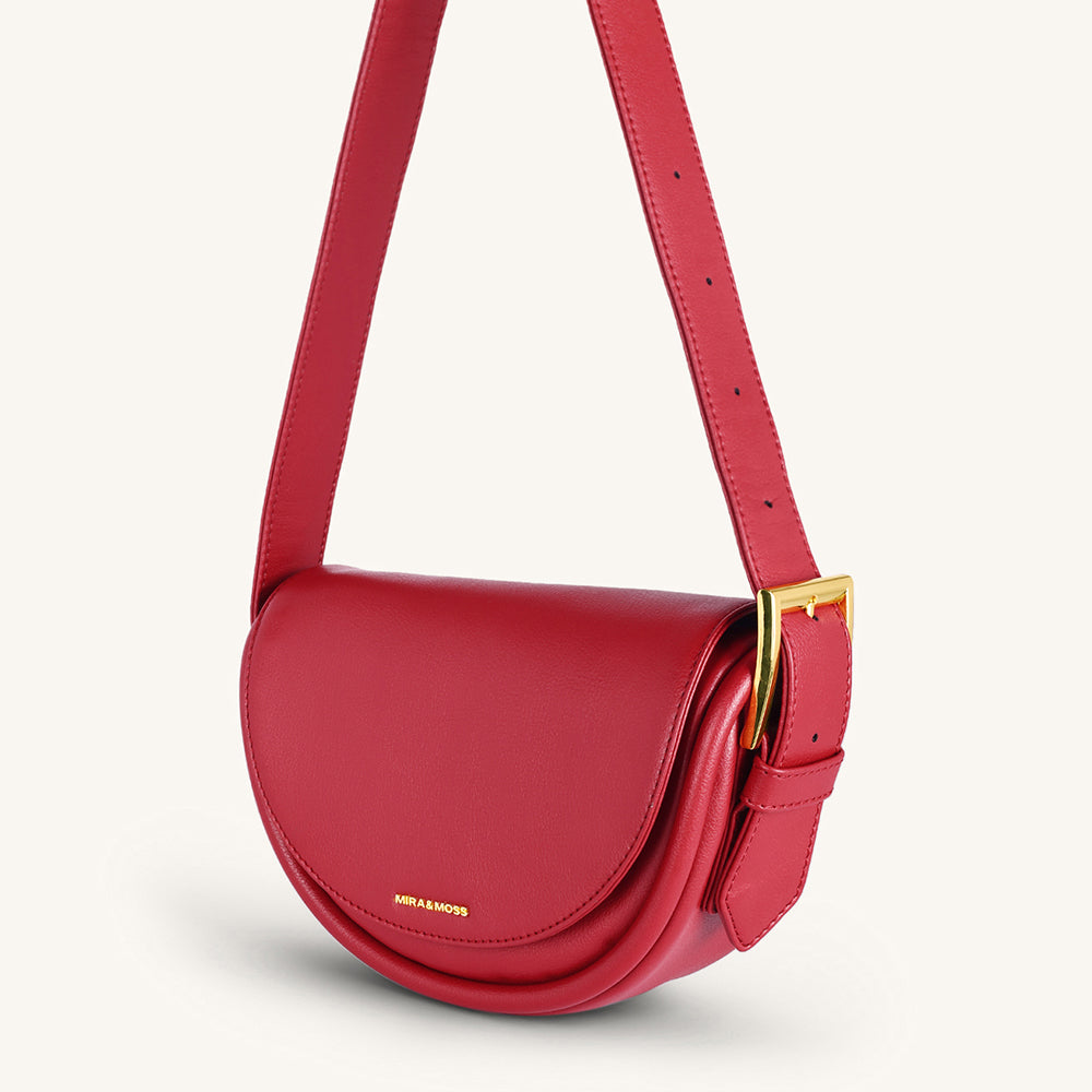 Mira & Moss Sophia Shoulder Bag - Garnet Red
