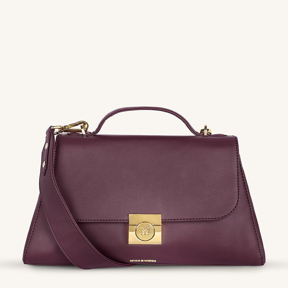 Mira & Moss Vivienne Classic Crossbody Bag - Plum