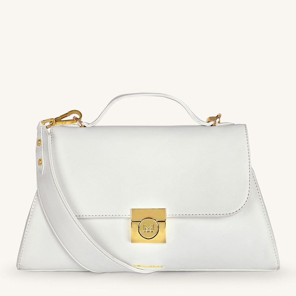 Mira & Moss Vivienne Classic Crossbody Bag - Ivory
