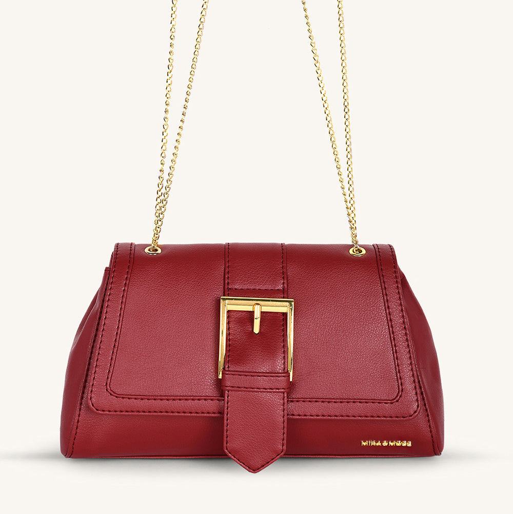 Mira & Moss Adrienne Crossbody Bag - Garnet Red