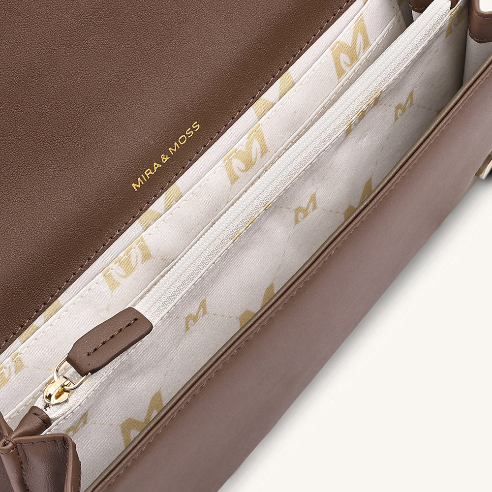 Mira & Moss Delphine Crossbody Bag - Chocolate Latte