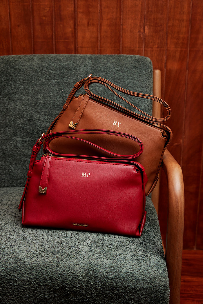 Mira & Moss Audrey Crossbody Bag - Garnet Red