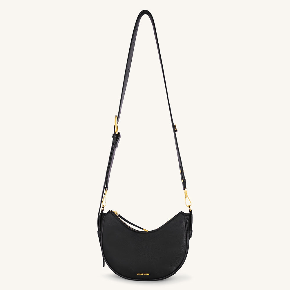Mira & Moss Sabine Crescent Crossbody Bag - Black