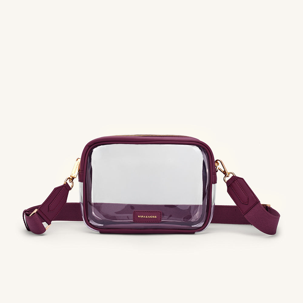 Mira & Moss Cleo Clear Bag - Plum