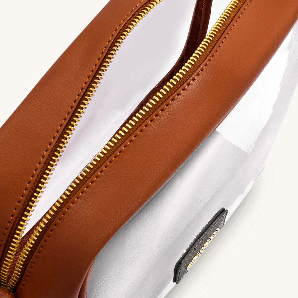 Mira & Moss Cleo Clear Bag - Tan