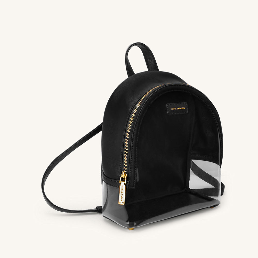 Mira & Moss Francine Clear Backpack - Black