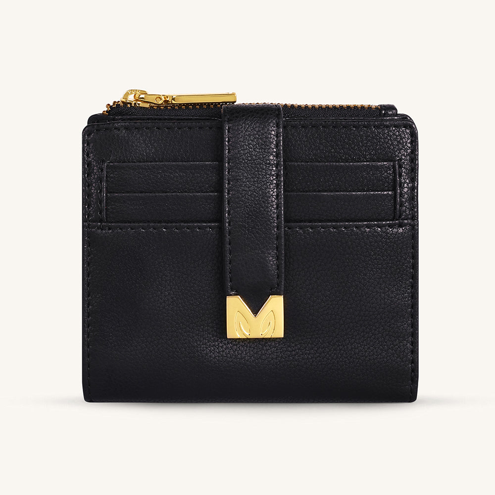 Mira & Moss Regina Compact Wallet - Black