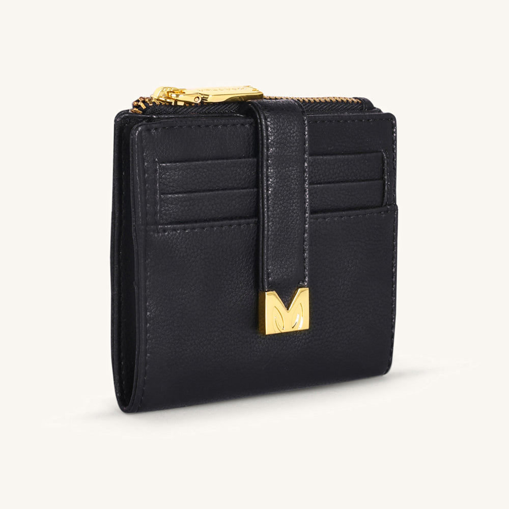 Mira & Moss Regina Compact Wallet - Black