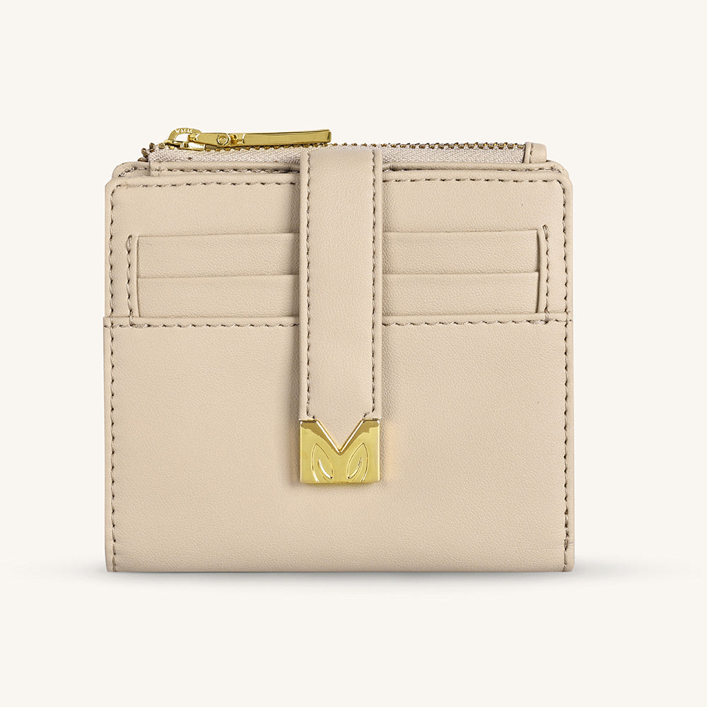 Mira & Moss Regina Compact Wallet - Light Taupe