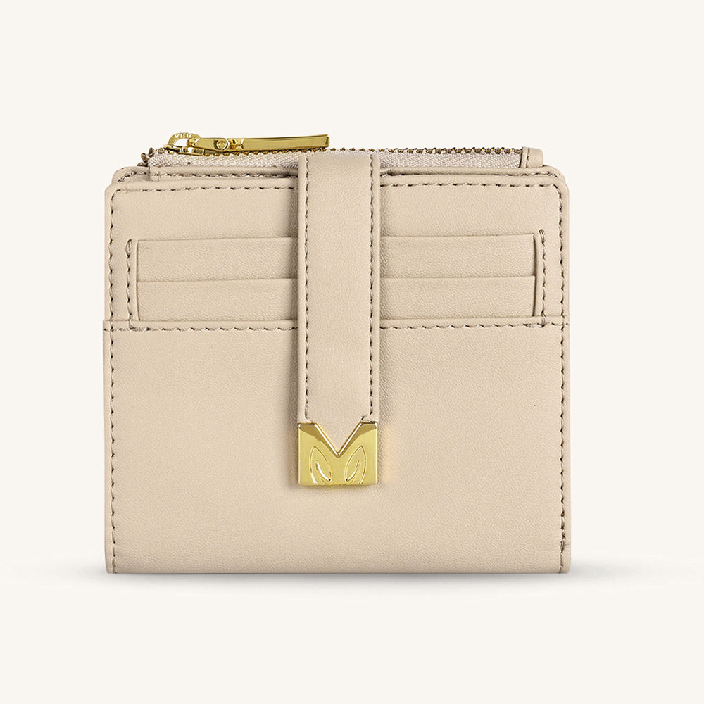 Mira & Moss Regina Compact Wallet - Light Taupe