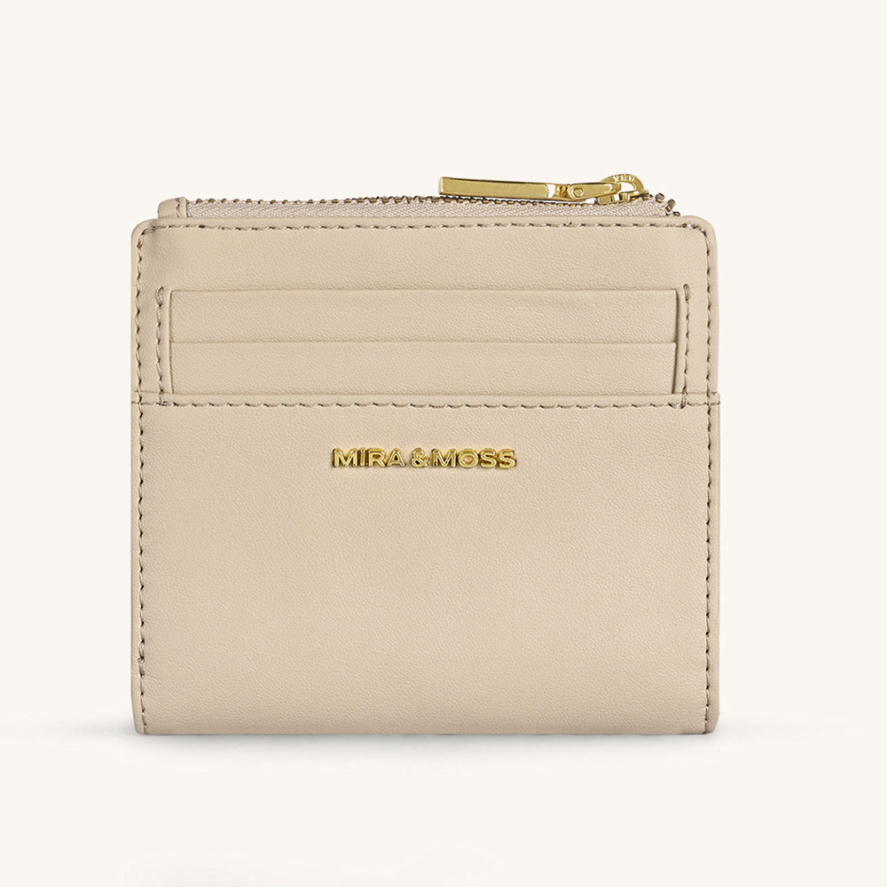 Mira & Moss Regina Compact Wallet - Light Taupe