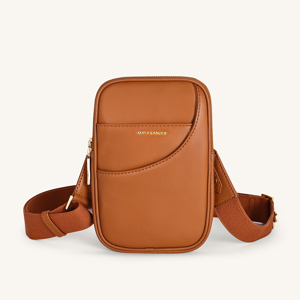 Mira & Moss Iris Mini-Crossbody Bag - Tan