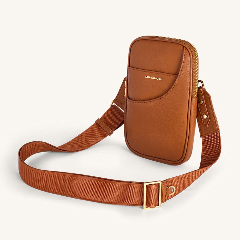 Mira & Moss Iris Mini-Crossbody Bag - Tan