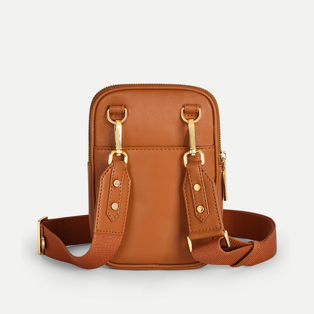 Mira & Moss Iris Mini-Crossbody Bag - Tan