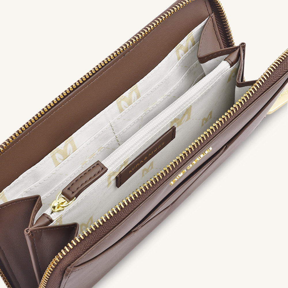 Mira & Moss Corrine Long Wallet - Chocolate Latte