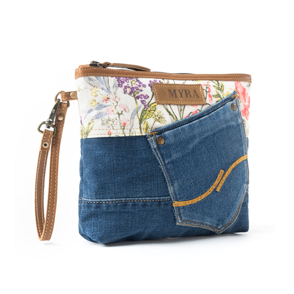 Dahlia Denim Clutch Bag