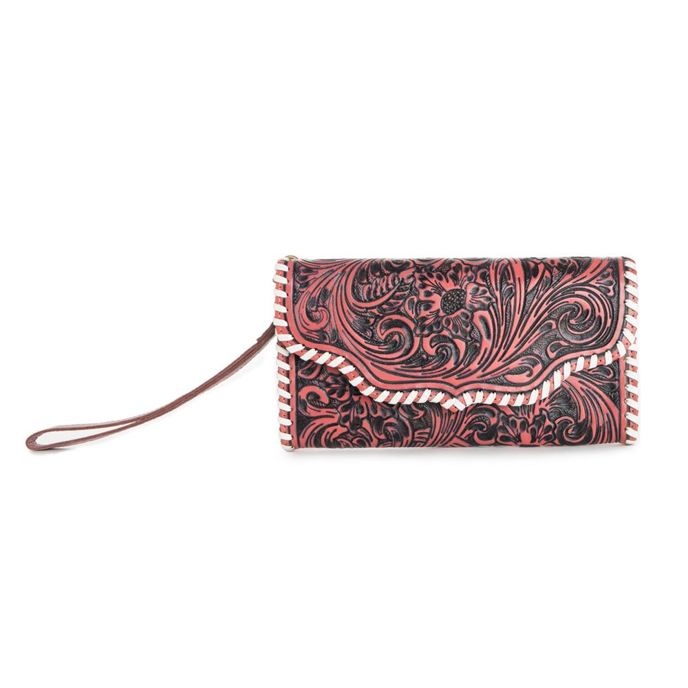 Desert Roses Wallet in Crimson