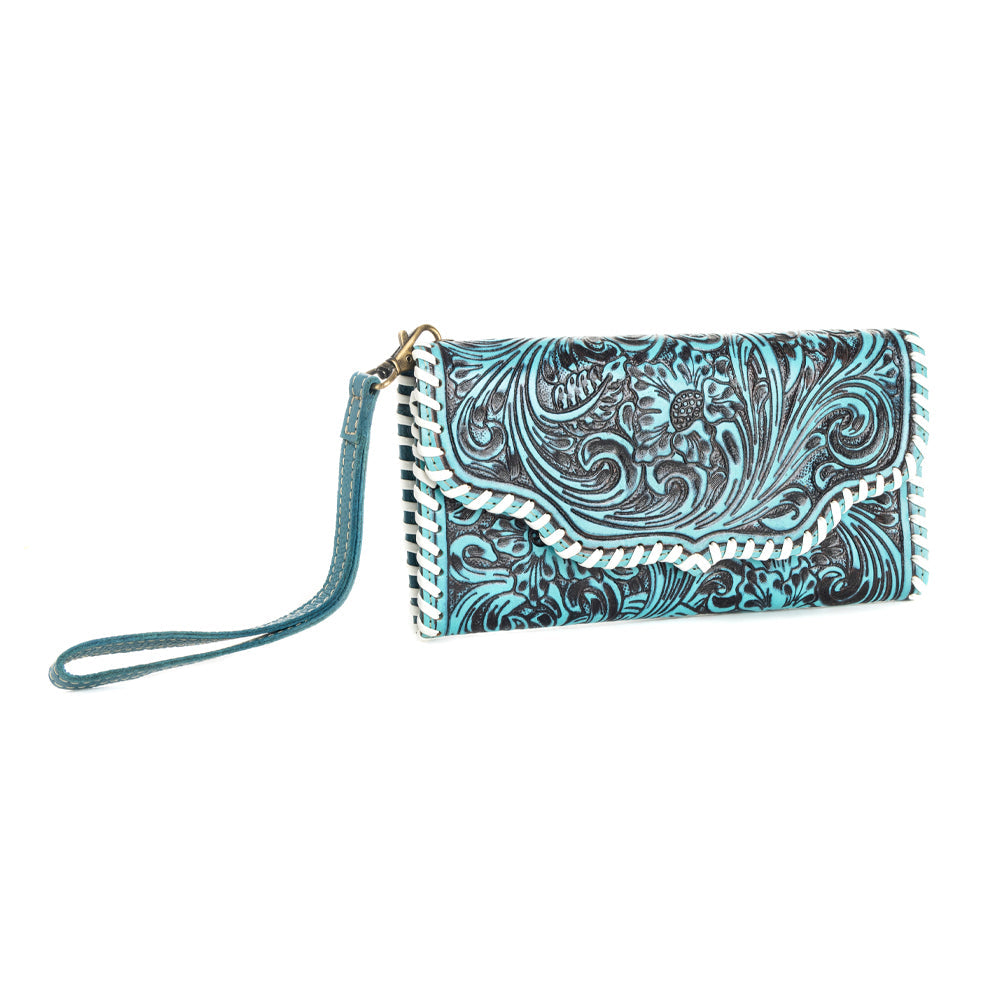 Desert Roses Wallet In Turquoise