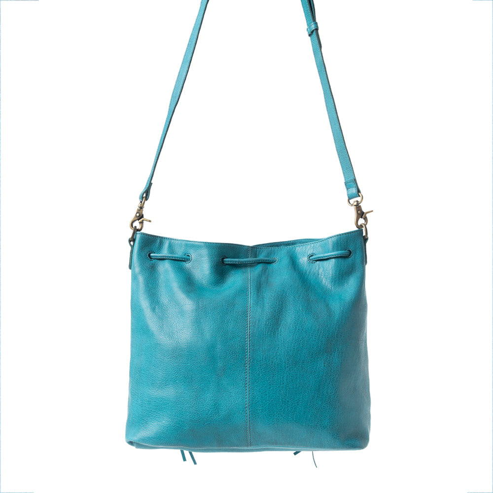 Mika Saddle Bucket Bag In Blue