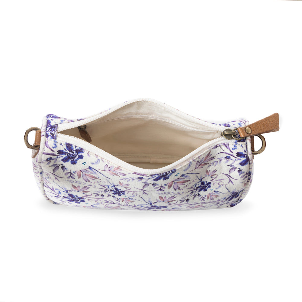 Cottage Rose Crossbody Bag In Purple
