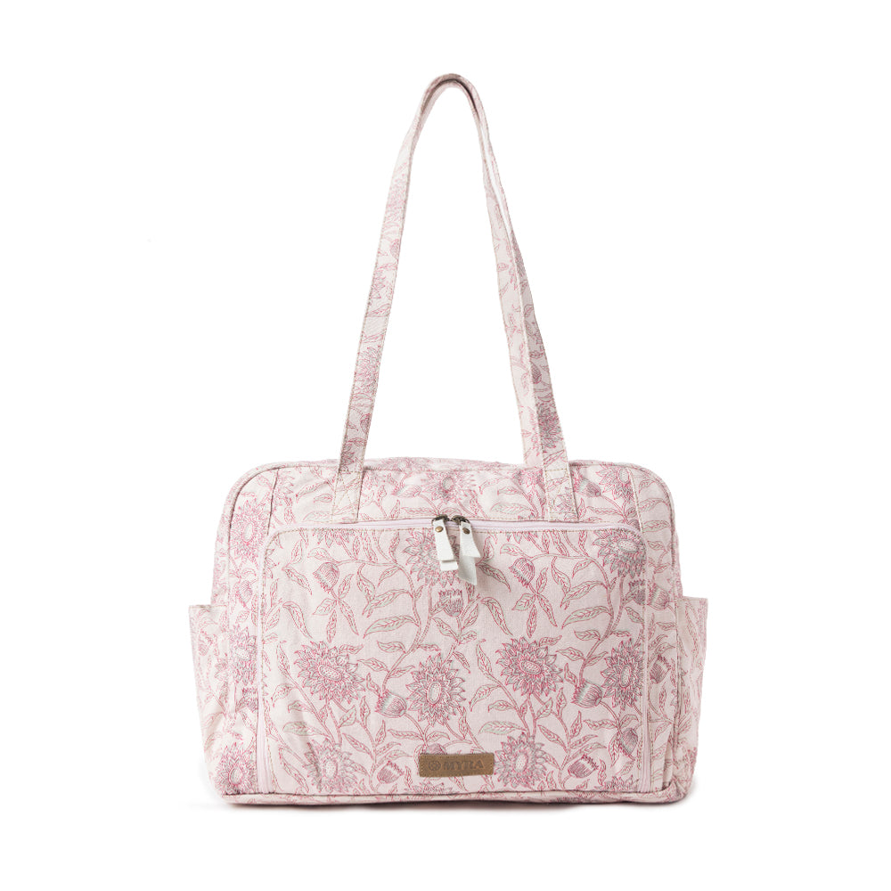 Royal Damask Diaper Bag In Pink