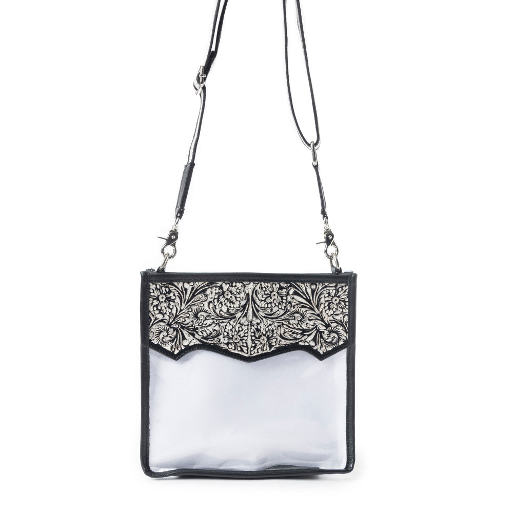 Pearlton Prairie Clear Bag In Black and White