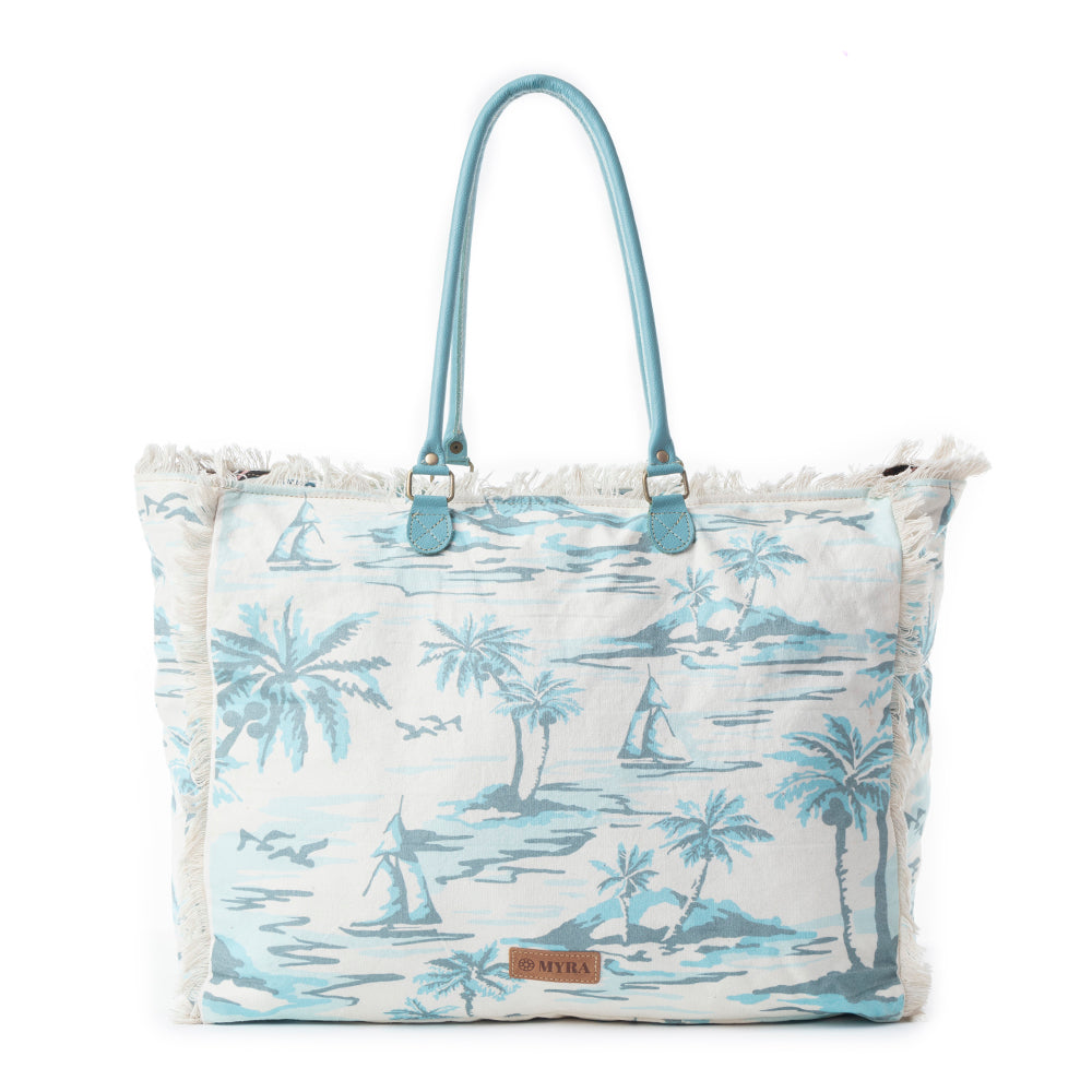 Saint Tropez Weekender Bag In Green & White
