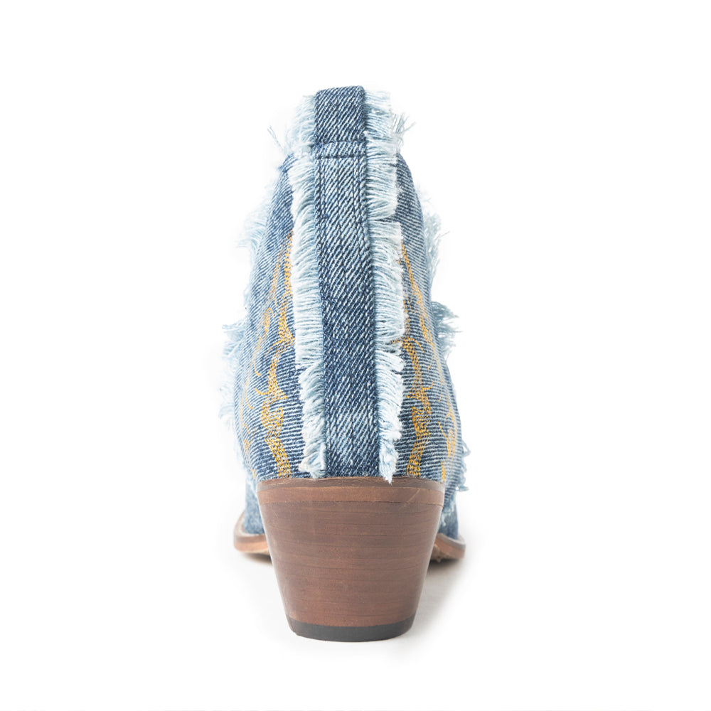 Trail Runner Booties In Denim Blue
