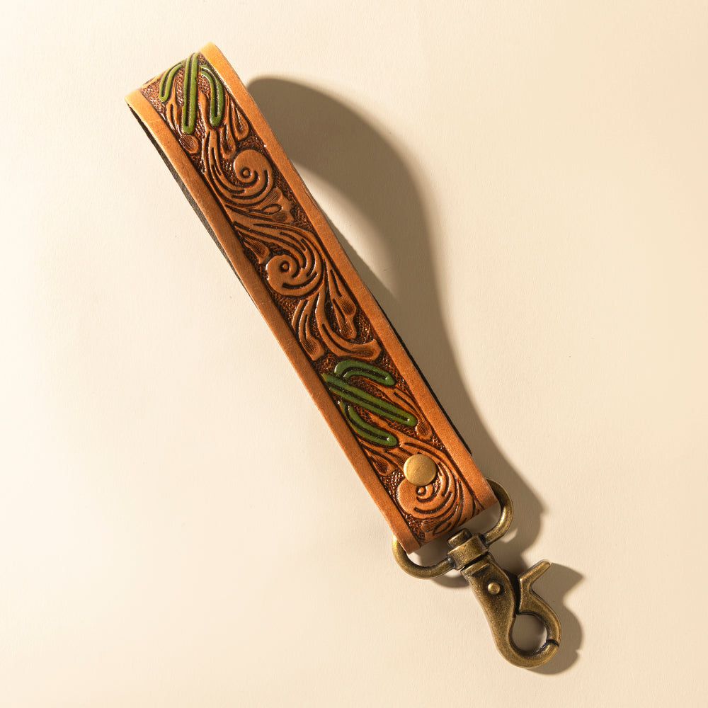 Canyon Pass Handtooled Leather Key Fob Variant Combo