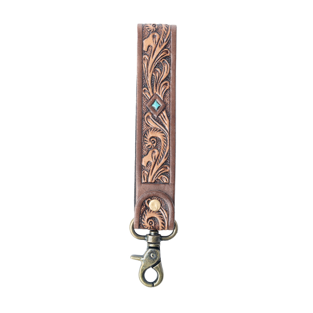 Spirit Stone Handtooled Leather Keyfob Variant Combo