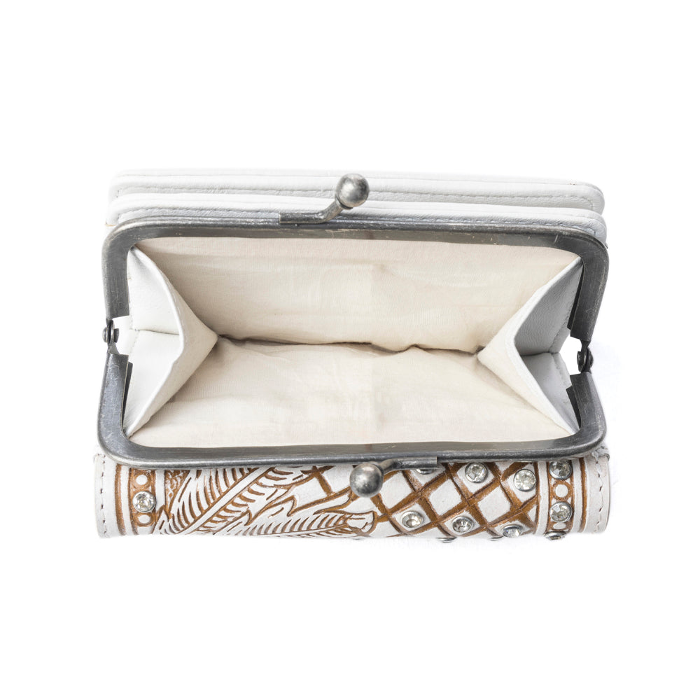Sparkling Desert Moon Coin Purse In Chocolate White