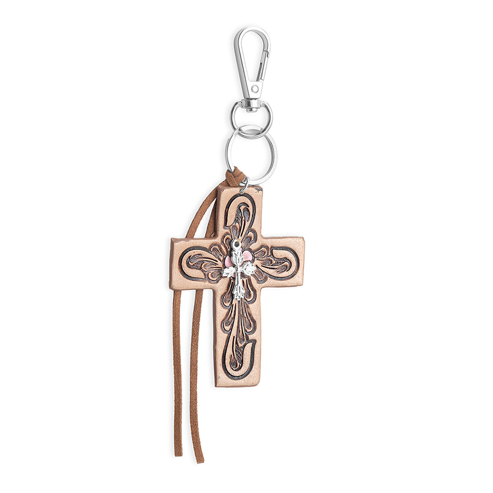 Mission Rose Cross Key Fob