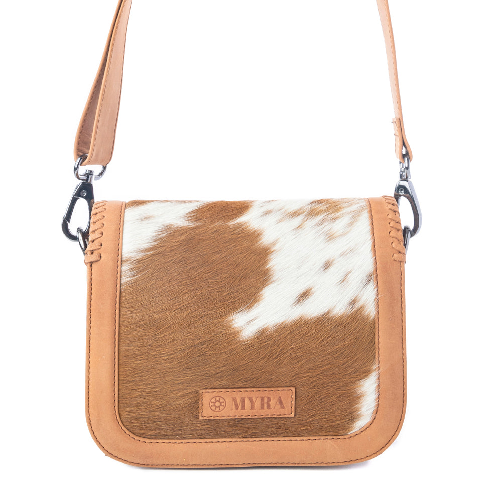 Sunset Mirage Hairon Leather Bag in Maple White